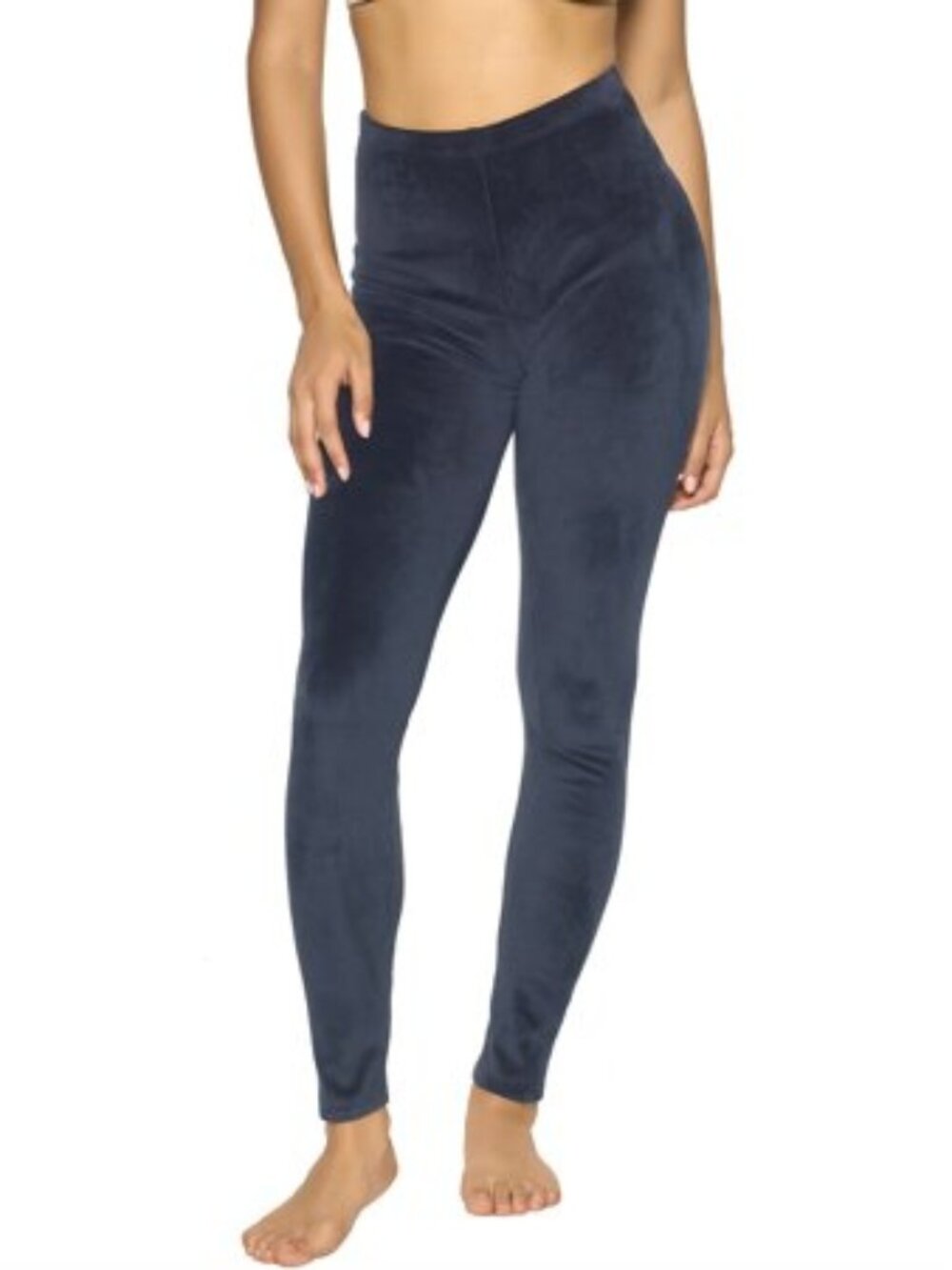 #2431 Felina Cozy Super Soft Velour Legging - Dress Blue
